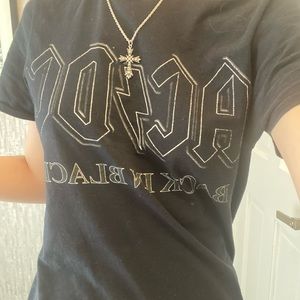 small ac/dc vintage band tee